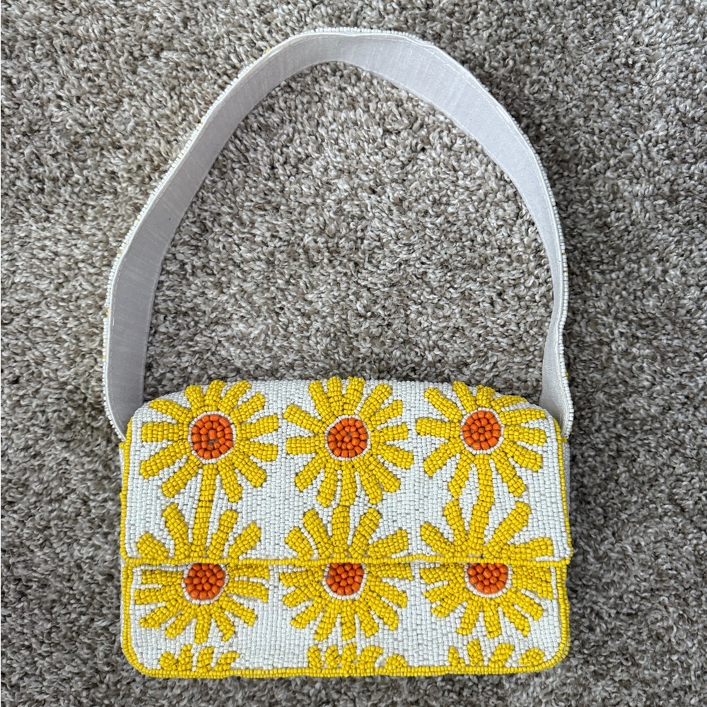 RARE 🌼 Viral Sunflower Beaded Shoulder Bag